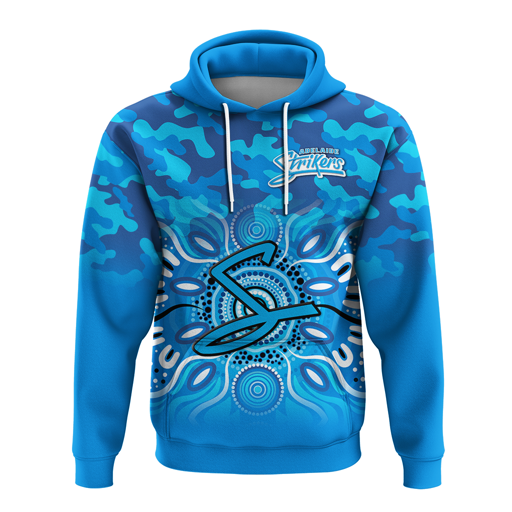 Adelaide Strikers Cricket ANZAC Day Aboriginal Hoodie - LT12 - Vibe Hoodie Shop