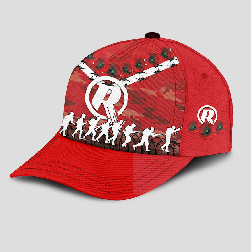 Melbourne Renegades ANZAC 2022 Caps Camouflage With Poppy - - Vibe Hoodie Shop