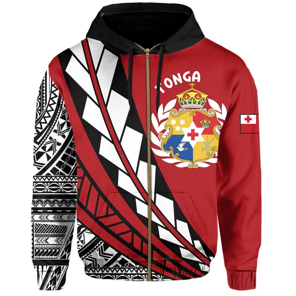 Tonga Zip Hoodie - Flag Edition - Vibe Hoodie Shop