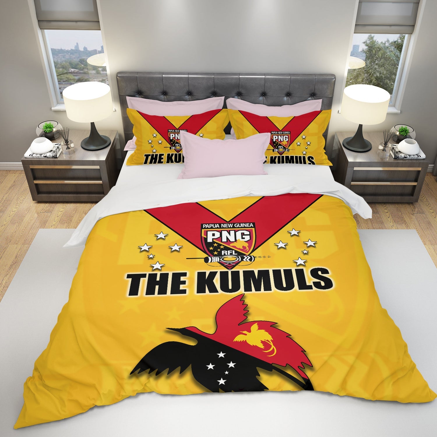 Papua New Guinea Rugby The Kumuls Bedding Sets - LT20 - Vibe Hoodie Shop