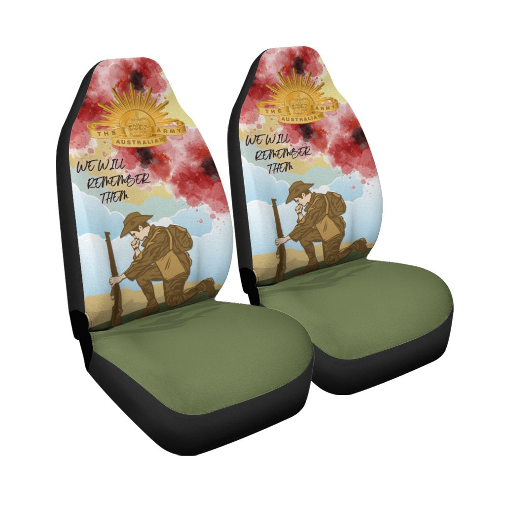 ANZAC Day Car Seat Covers - We Will Remember Them - Vibe Hoodie Shop