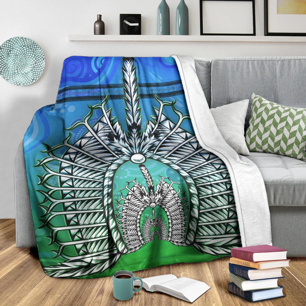 Blanket - Turtle Background With Dhari Mask - Vibe Hoodie Shop