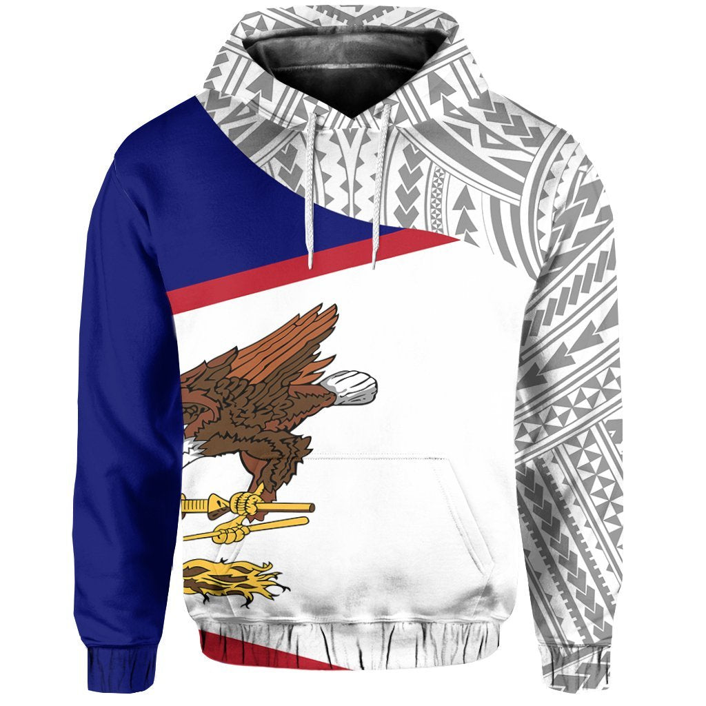 American Samoa Flag Curve Concept Pullover Hoodie - Vibe Hoodie Shop