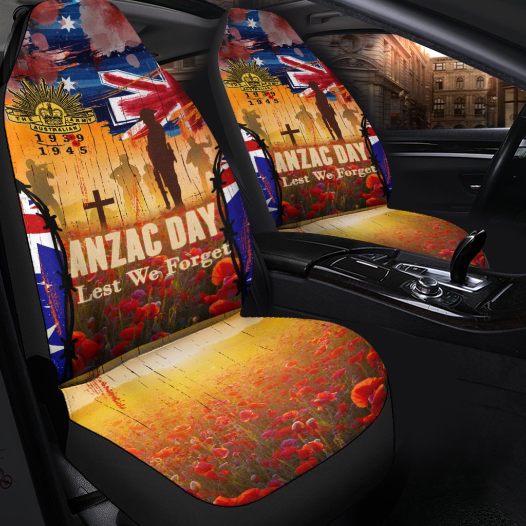 Australia ANZAC Day 2021 Car Seat Covers - ANZAC Day Commemoration 1939 - 1945 - Vibe Hoodie Shop