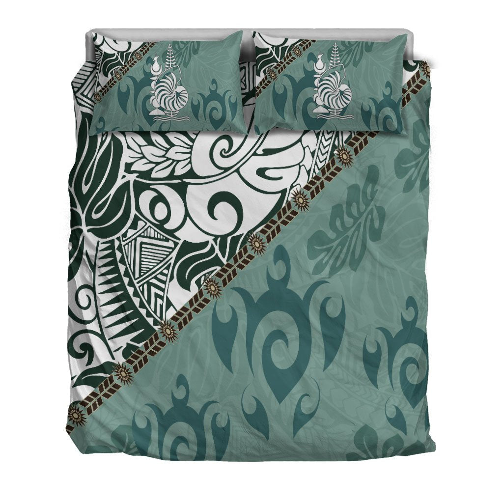 New Caledonia Bedding Set - Leaves And Turtles - Vibe Hoodie Shop