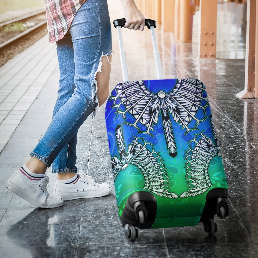 Luggage Cover - Turtle With Dhari Mask Ver 02 - Vibe Hoodie Shop