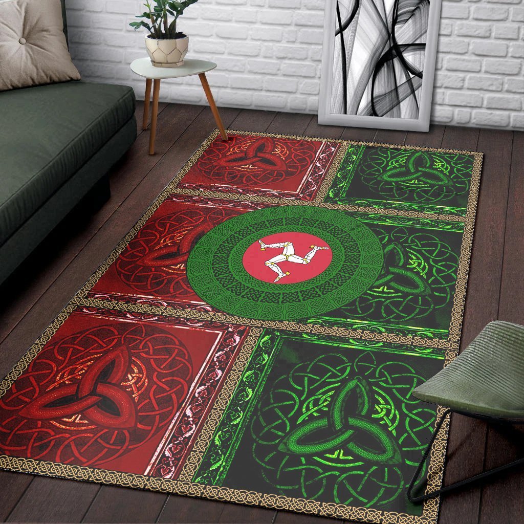 VibeHoodie Area Rug - Isle Of Man Circle Celtic - Vibe Hoodie Shop