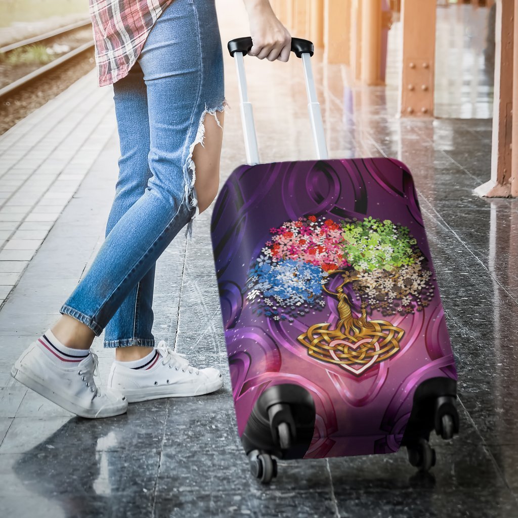 Celtic Mother's Day Luggage Covers - Mother With Child - Vibe Hoodie Shop