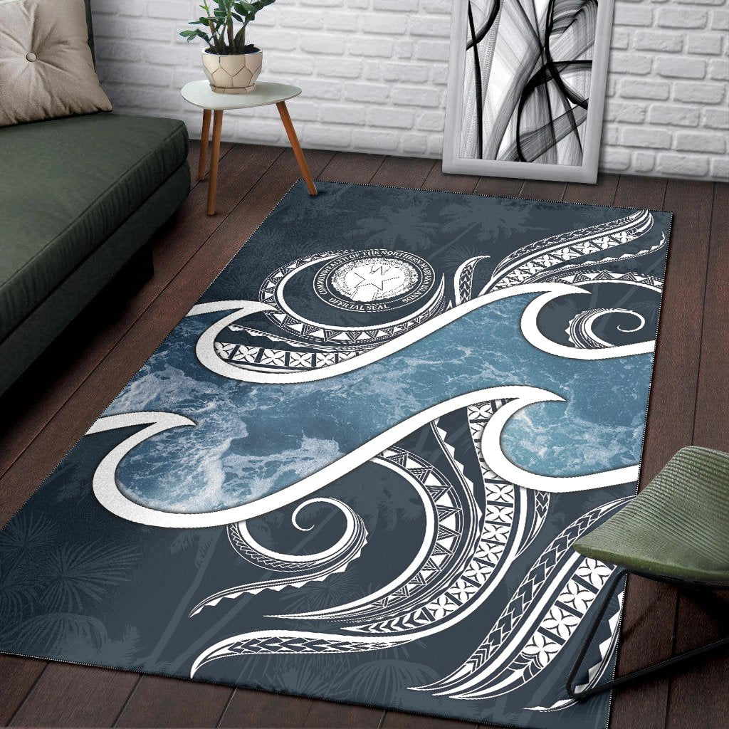 Northern Mariana Islands Polynesian Area Rug - Ocean Style - Vibe Hoodie Shop