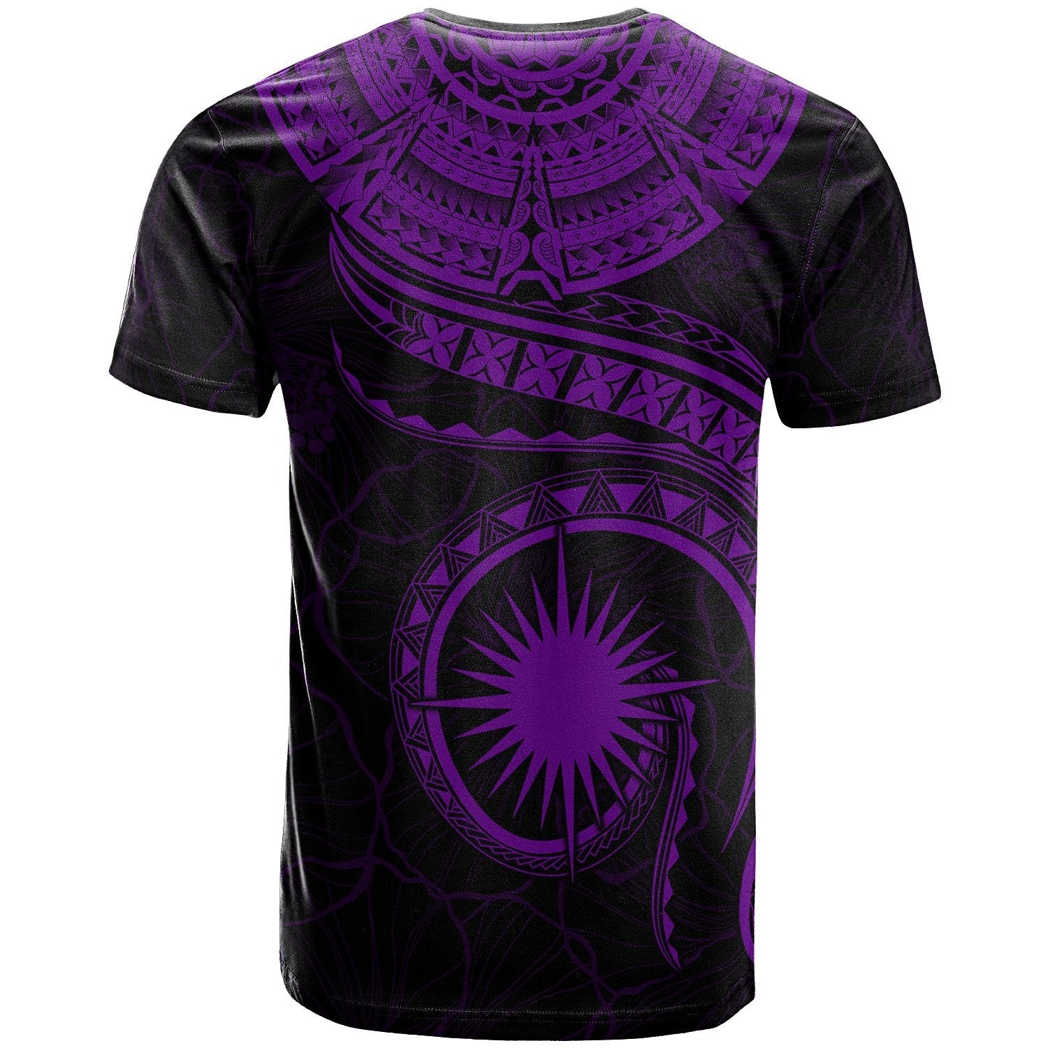 Marshall Islands Polynesian T shirt - Marshall Islands Waves (Purple) - Vibe Hoodie Shop