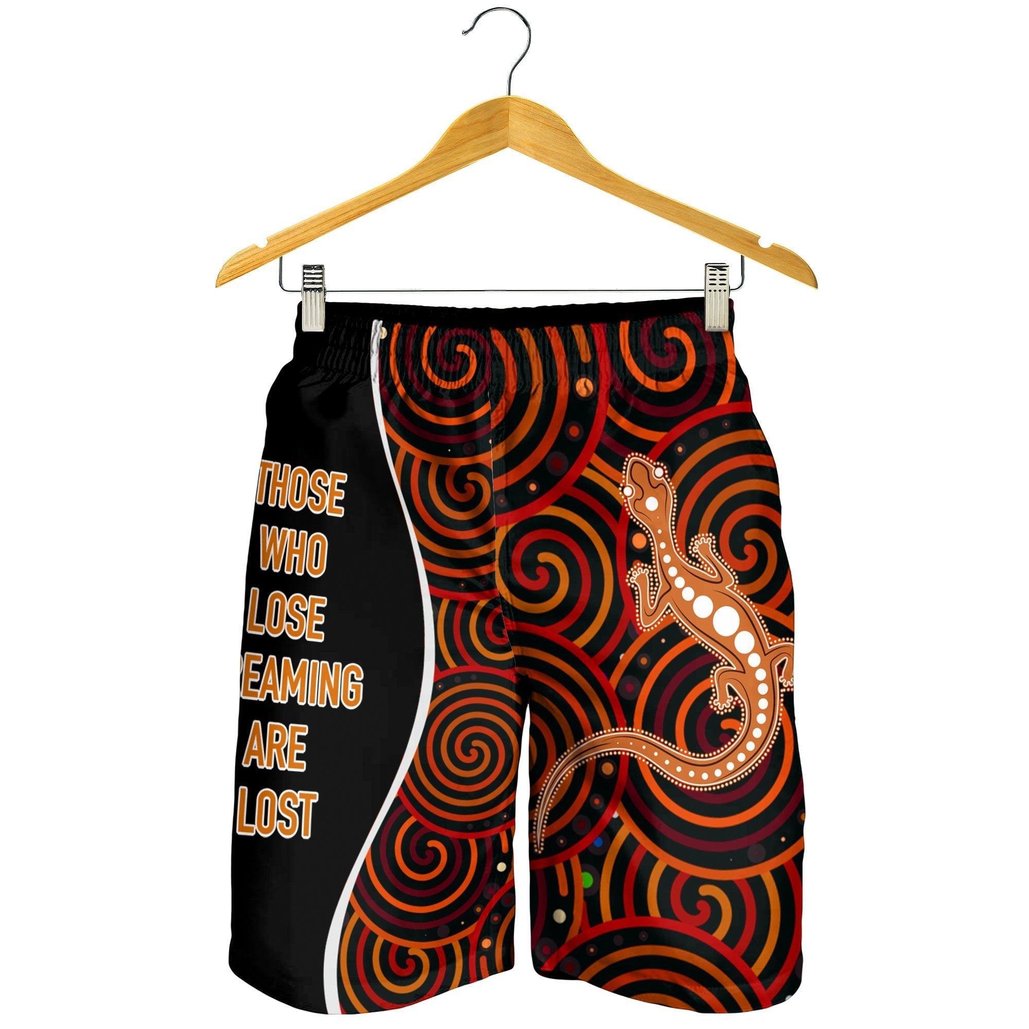 Aboriginal Men's Short - Indigenous Lizard Dreaming - Vibe Hoodie Shop