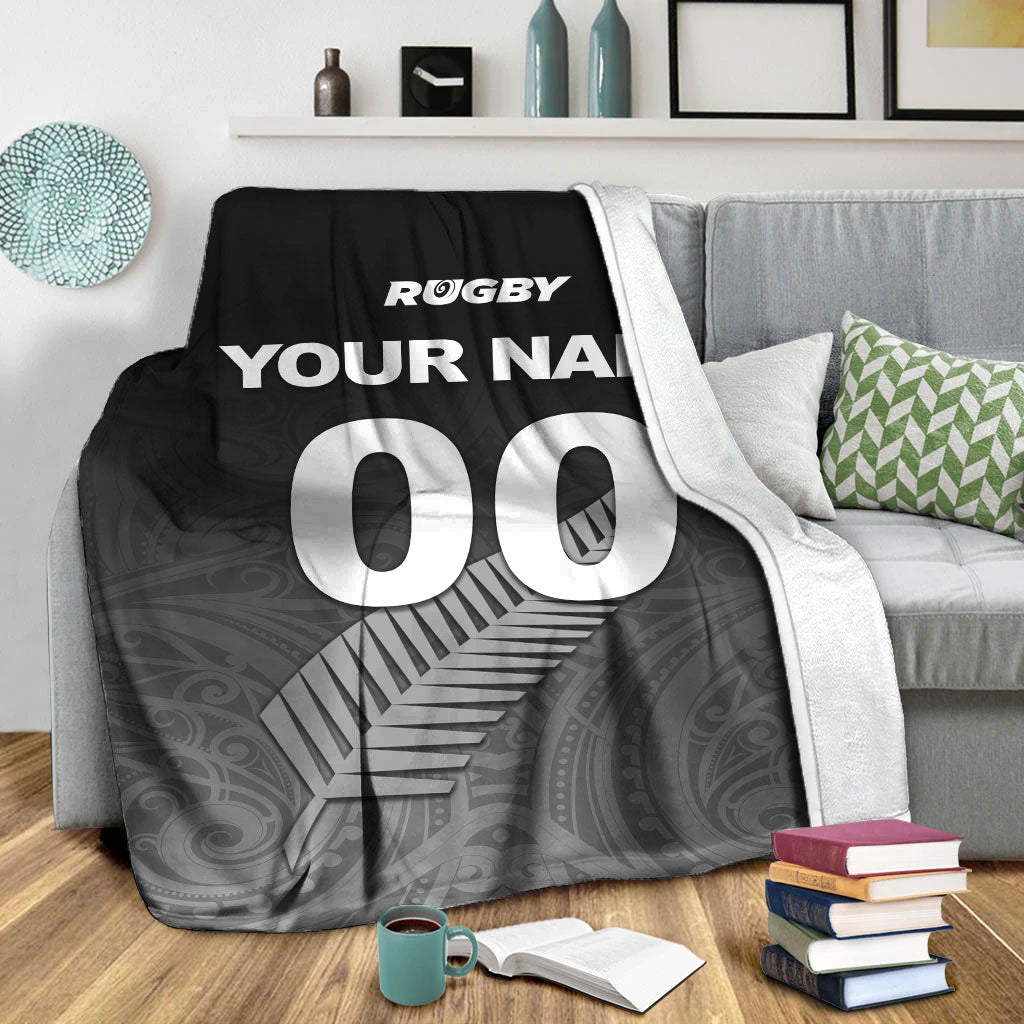 (Custom Personalised) New Zealand Rugby Blanket - Maori Tribal - - Vibe Hoodie Shop