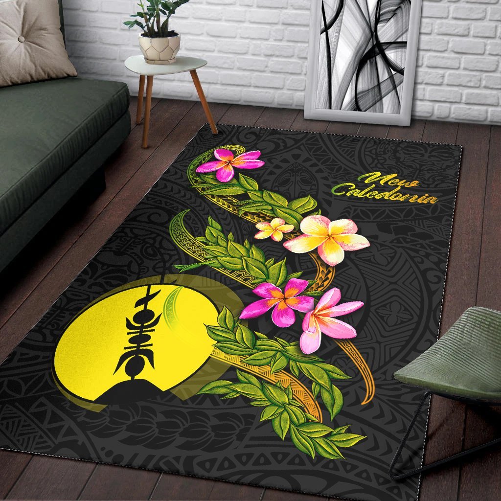 New Caledonia Polynesian Area Rug - Plumeria Tribal - Vibe Hoodie Shop