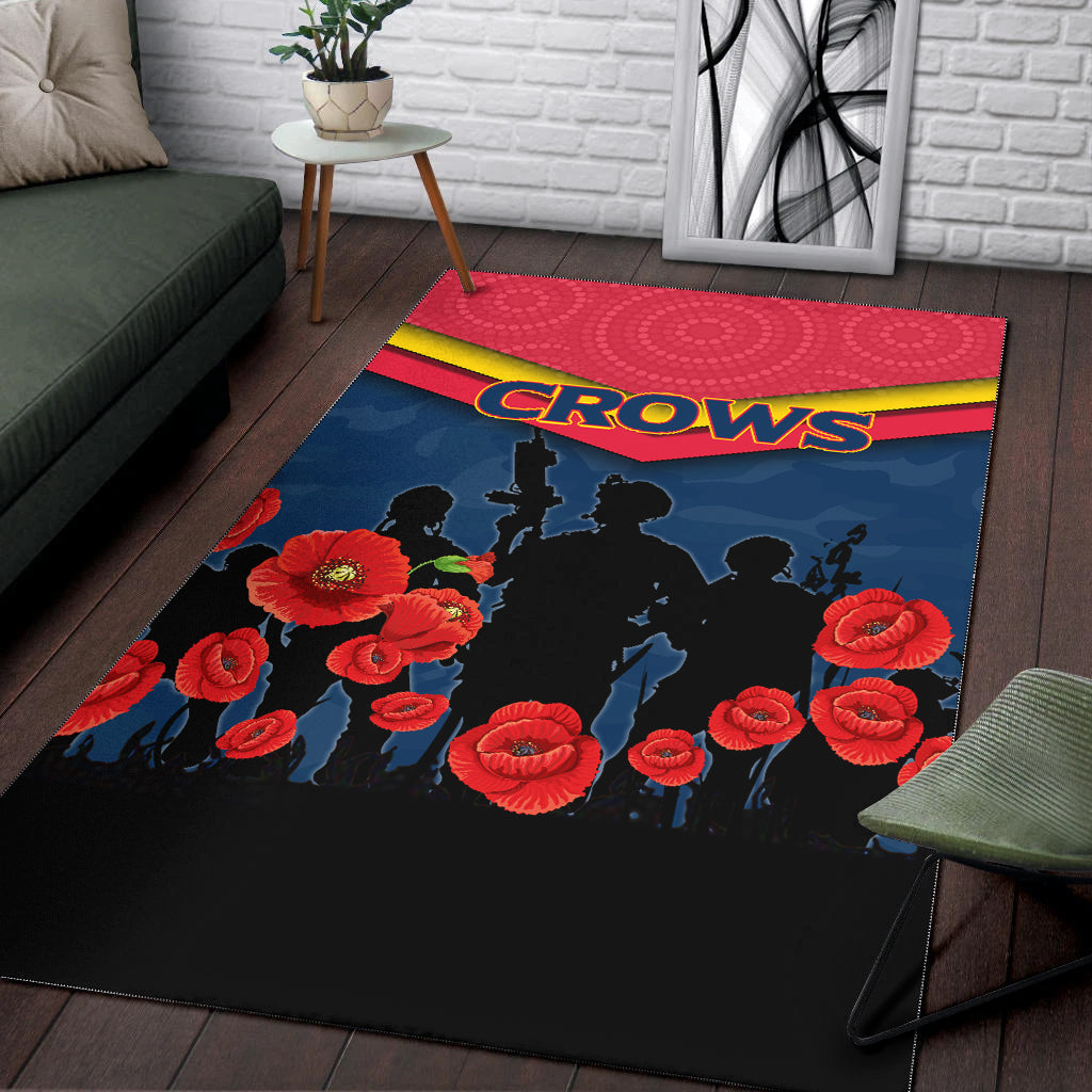 Adelaide Crows ANZAC Day Area Rug - Indigenous Art - - Vibe Hoodie Shop