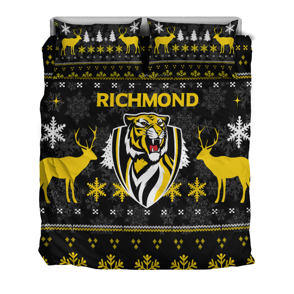 Richmond Football Club Bedding Set - Christmas Ugly Style - - Vibe Hoodie Shop