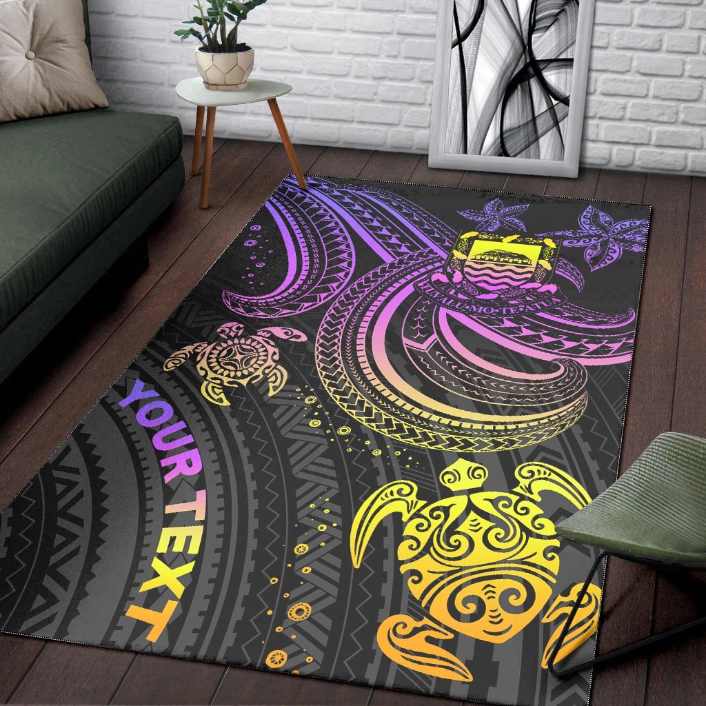 Tuvalu Custom Personalised Area Rug - Pink Turtle - Vibe Hoodie Shop