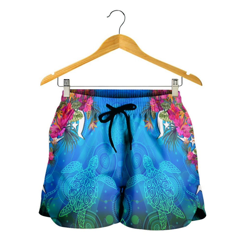 women-short-torres-strait-blue-sea-with-hibiscus