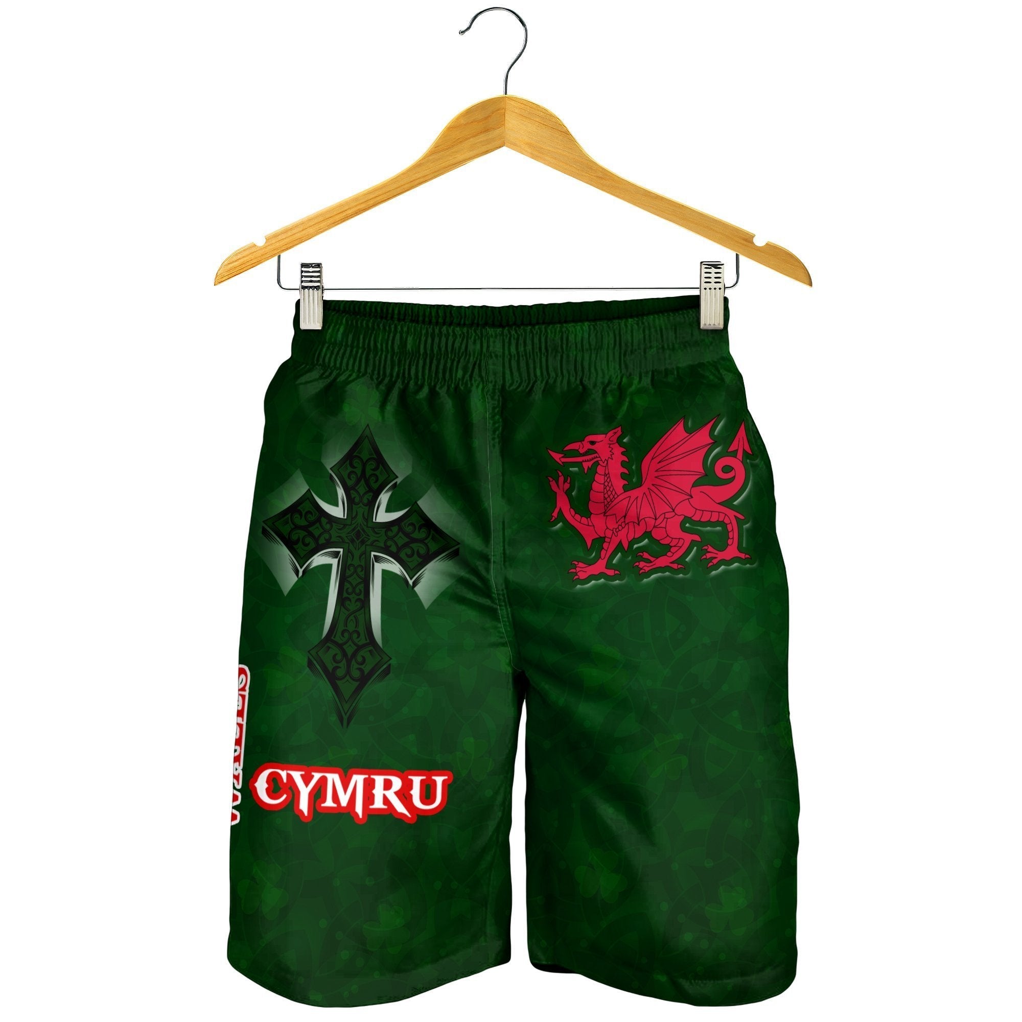 Wales Men's Short - Wales Cymru Celtic Cross - Vibe Hoodie Shop