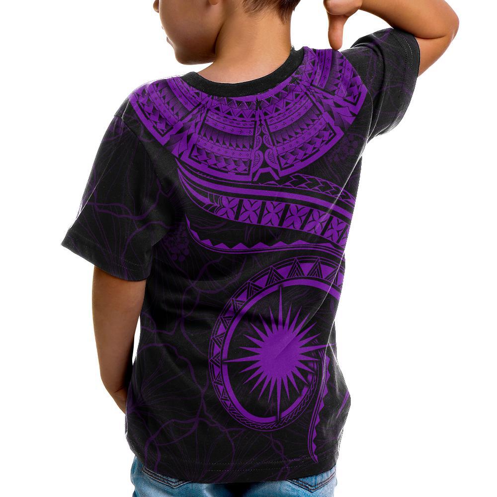 Marshall Islands Polynesian T shirt - Marshall Islands Waves (Purple) - Vibe Hoodie Shop