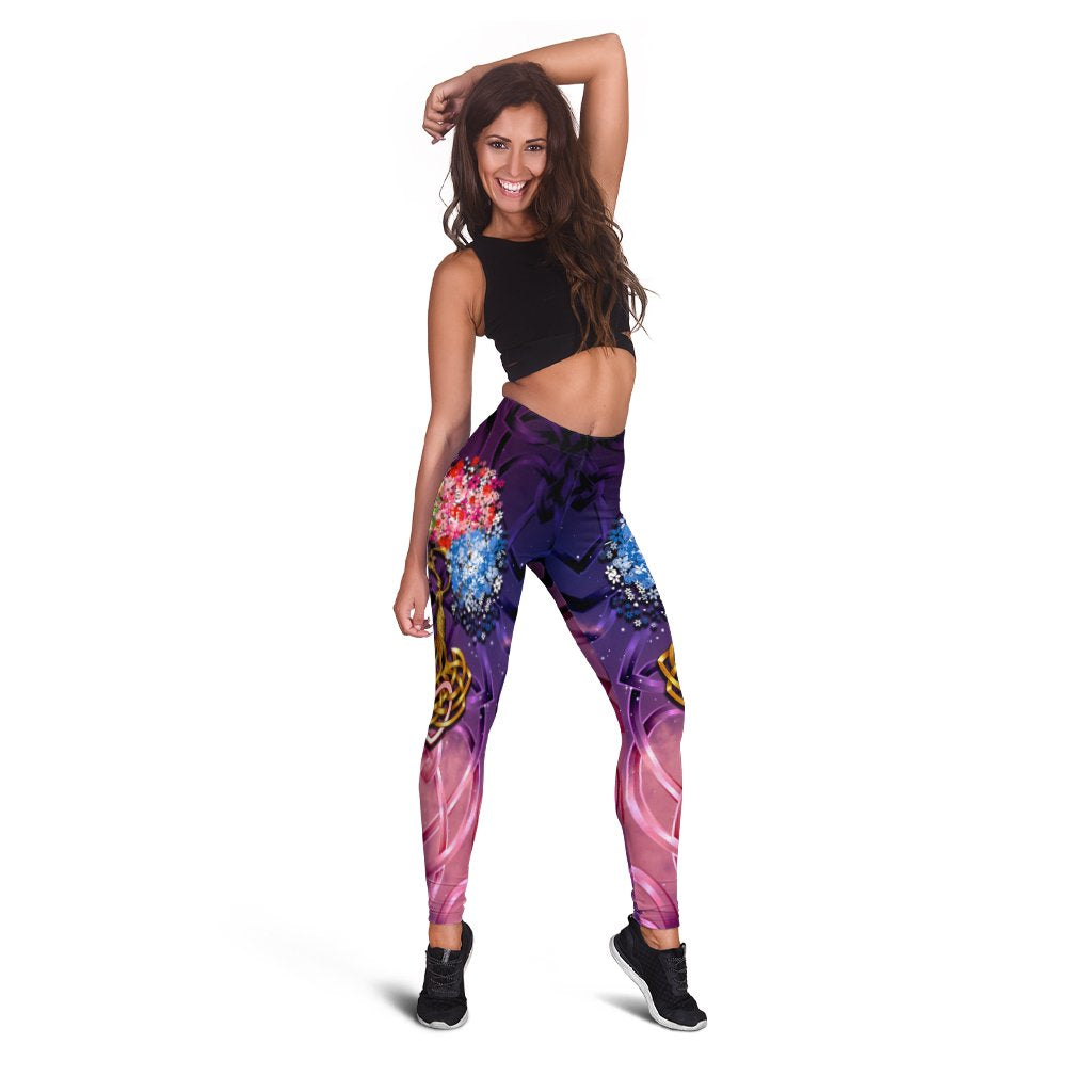 Celtic Mother's Day Leggings - Mother With Child - Vibe Hoodie Shop