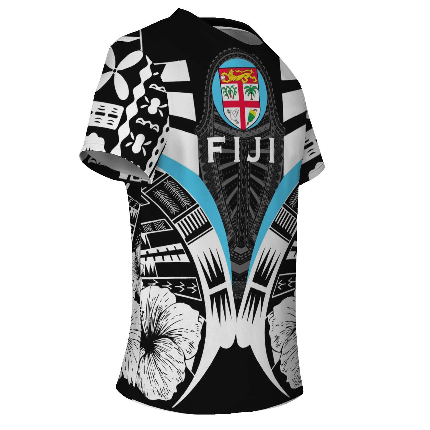 Fiji Tattoo T shirt Hibiscus - Vibe Hoodie Shop