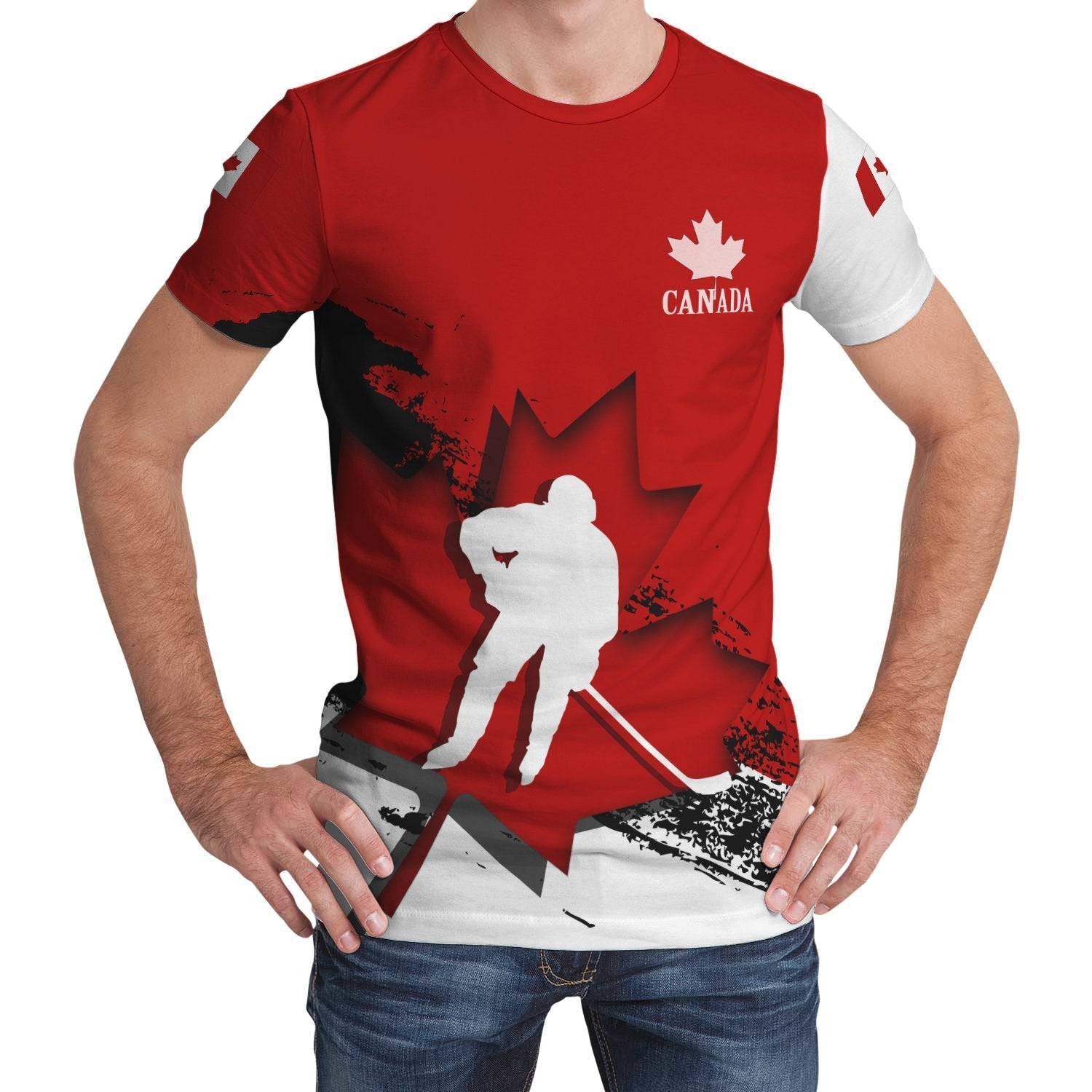 Canada T shirts - Maple Leaf Hockey - Vibe Hoodie Shop