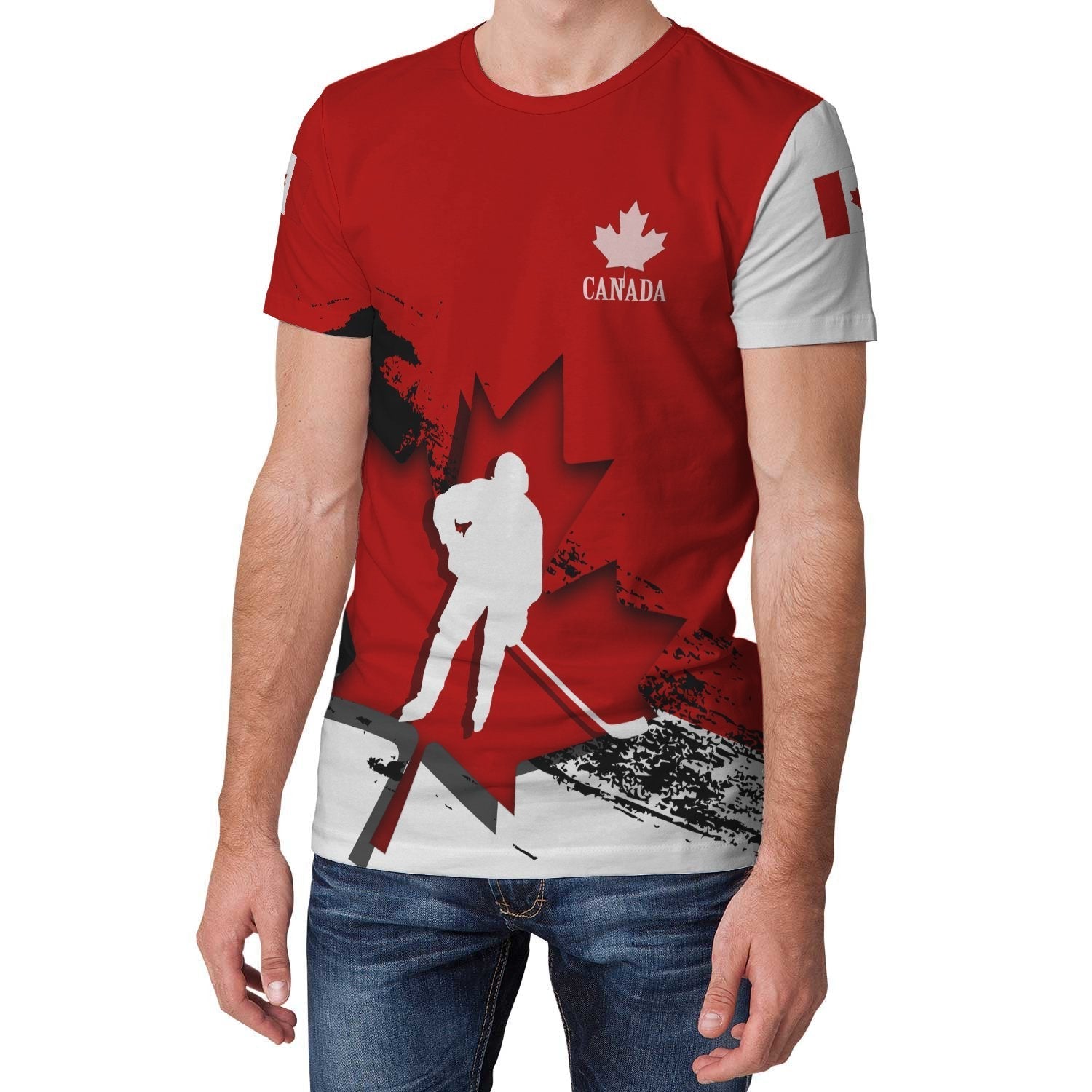 Canada T shirts - Maple Leaf Hockey - Vibe Hoodie Shop