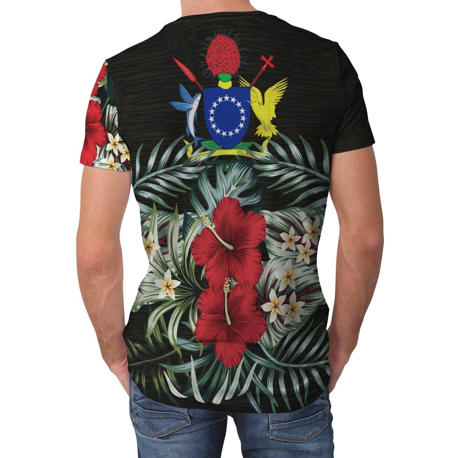 Cook Islands T shirt Hibiscus (Men/Women) - Vibe Hoodie Shop