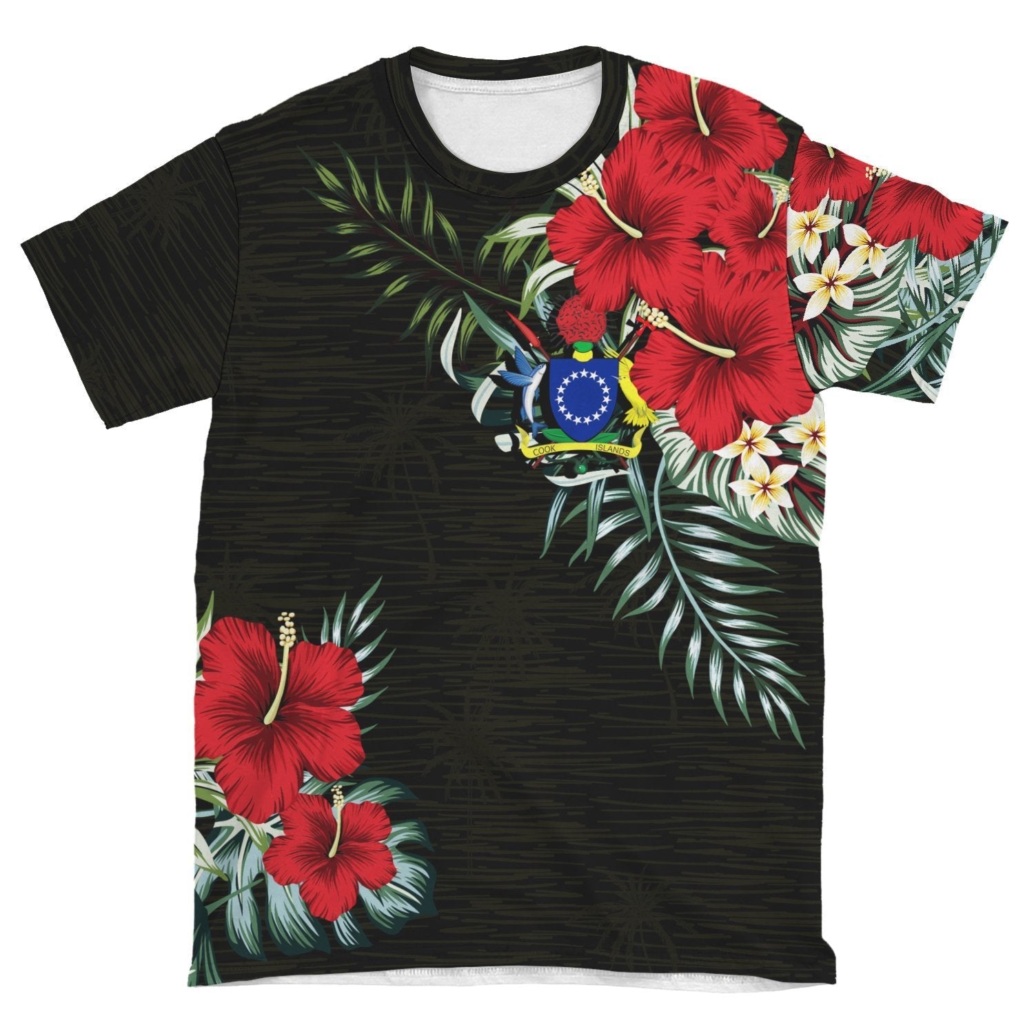 Cook Islands T shirt Hibiscus (Men/Women) - Vibe Hoodie Shop