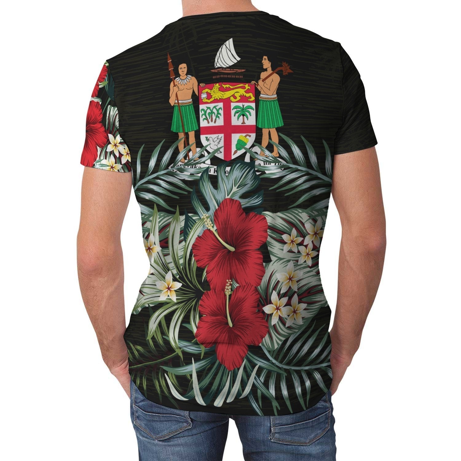 Fiji T shirt Hibiscus (Men/Women) - Vibe Hoodie Shop