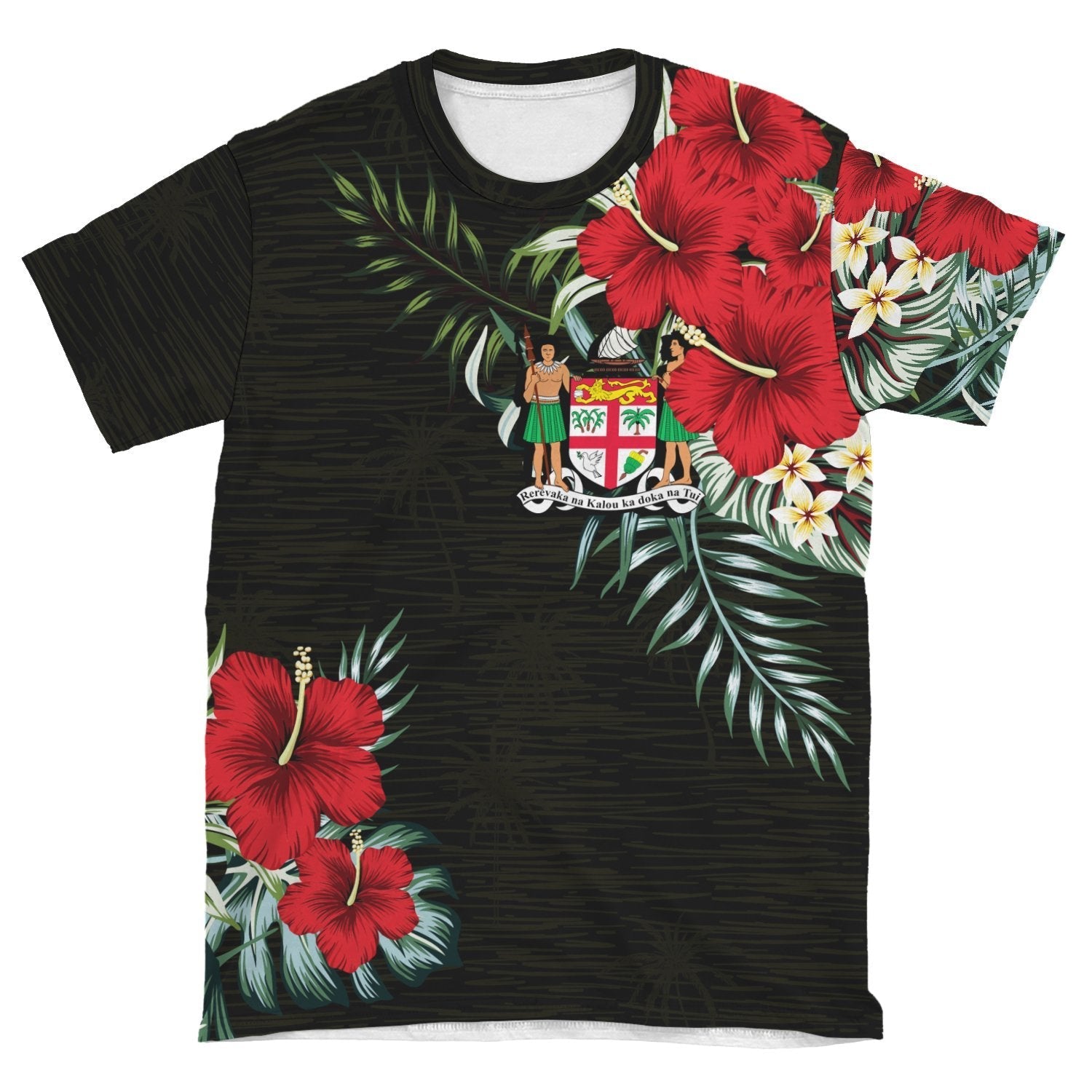 Fiji T shirt Hibiscus (Men/Women) - Vibe Hoodie Shop