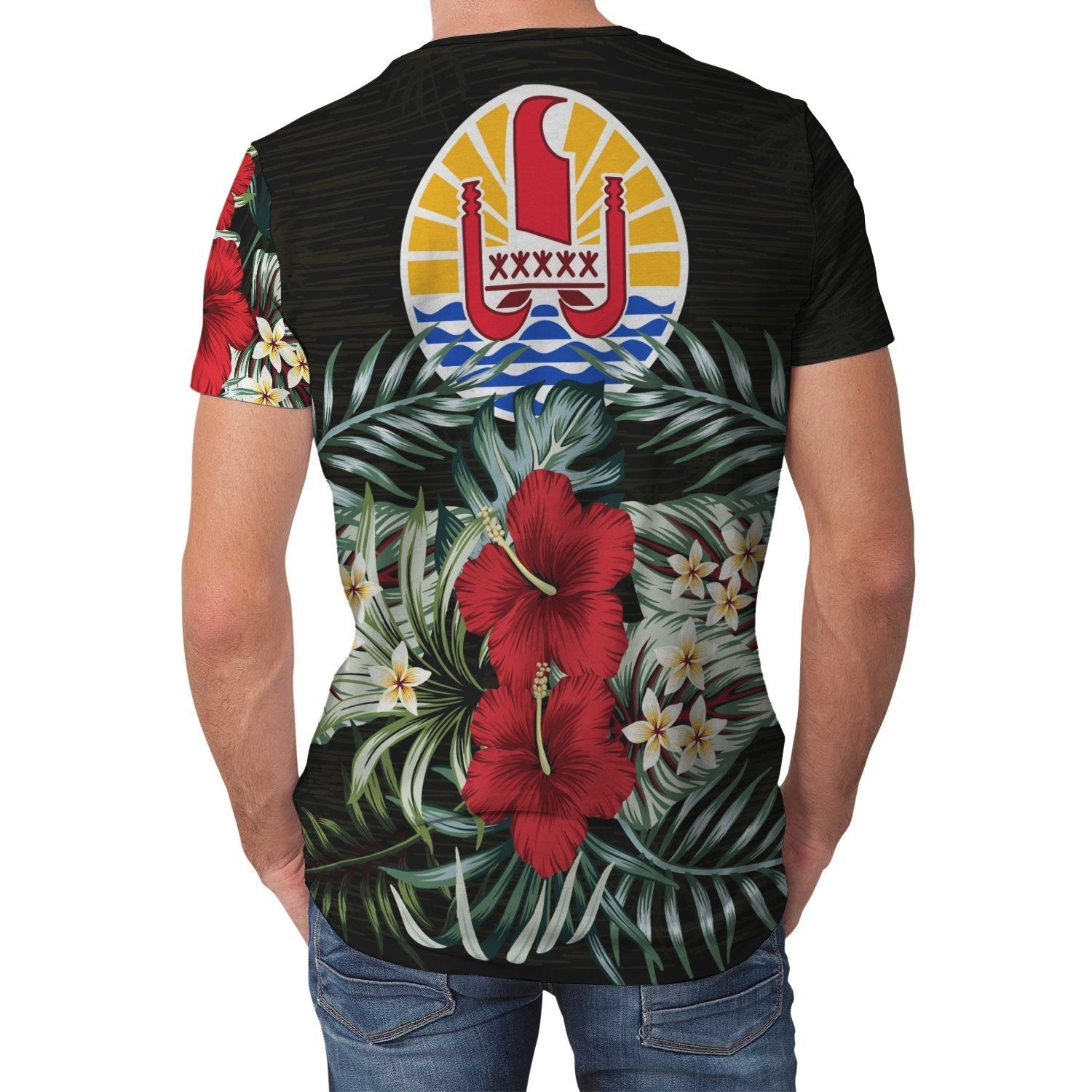 French Polynesia T shirt Hibiscus (Men/Women) - Vibe Hoodie Shop