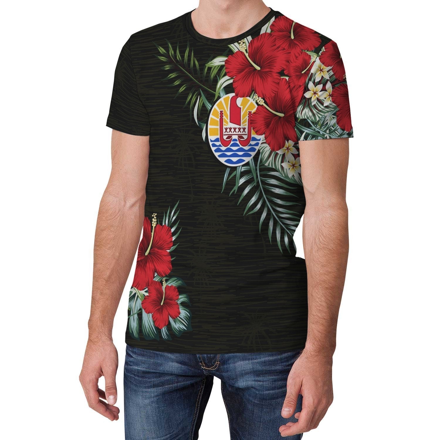 French Polynesia T shirt Hibiscus (Men/Women) - Vibe Hoodie Shop