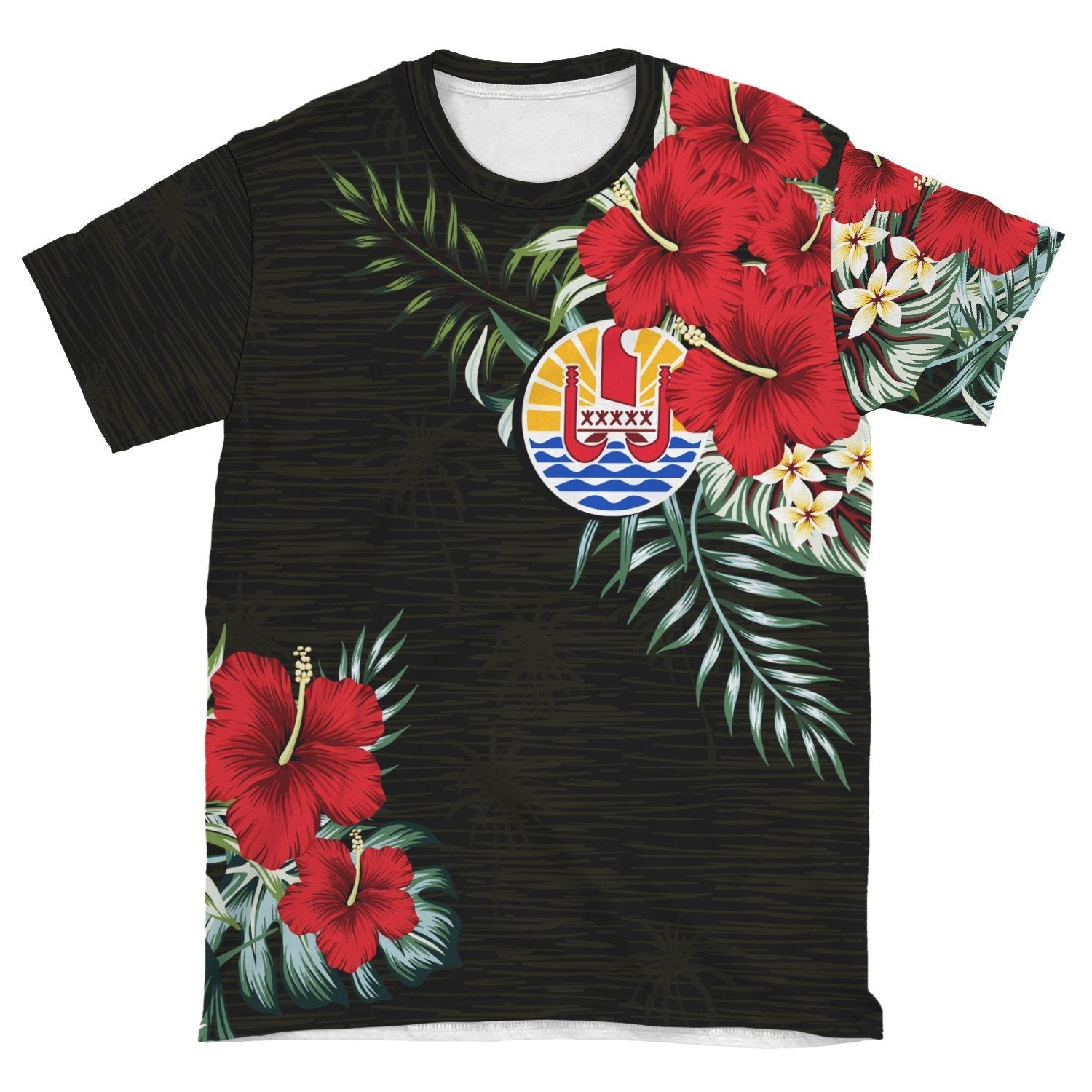 French Polynesia T shirt Hibiscus (Men/Women) - Vibe Hoodie Shop