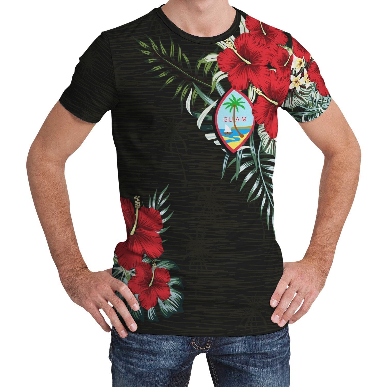 Guam T shirt Hibiscus (Men/Women) - Vibe Hoodie Shop