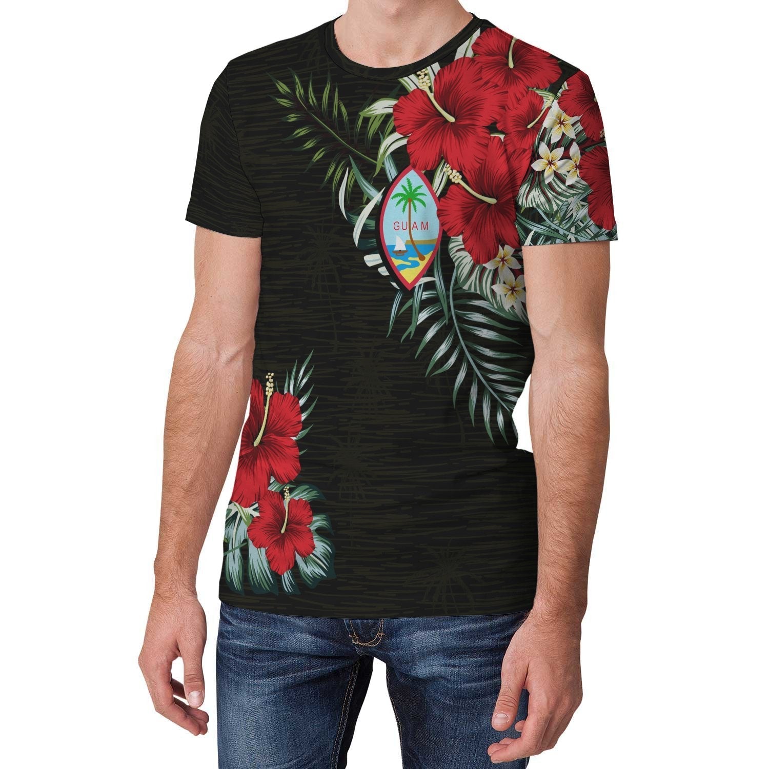 Guam T shirt Hibiscus (Men/Women) - Vibe Hoodie Shop