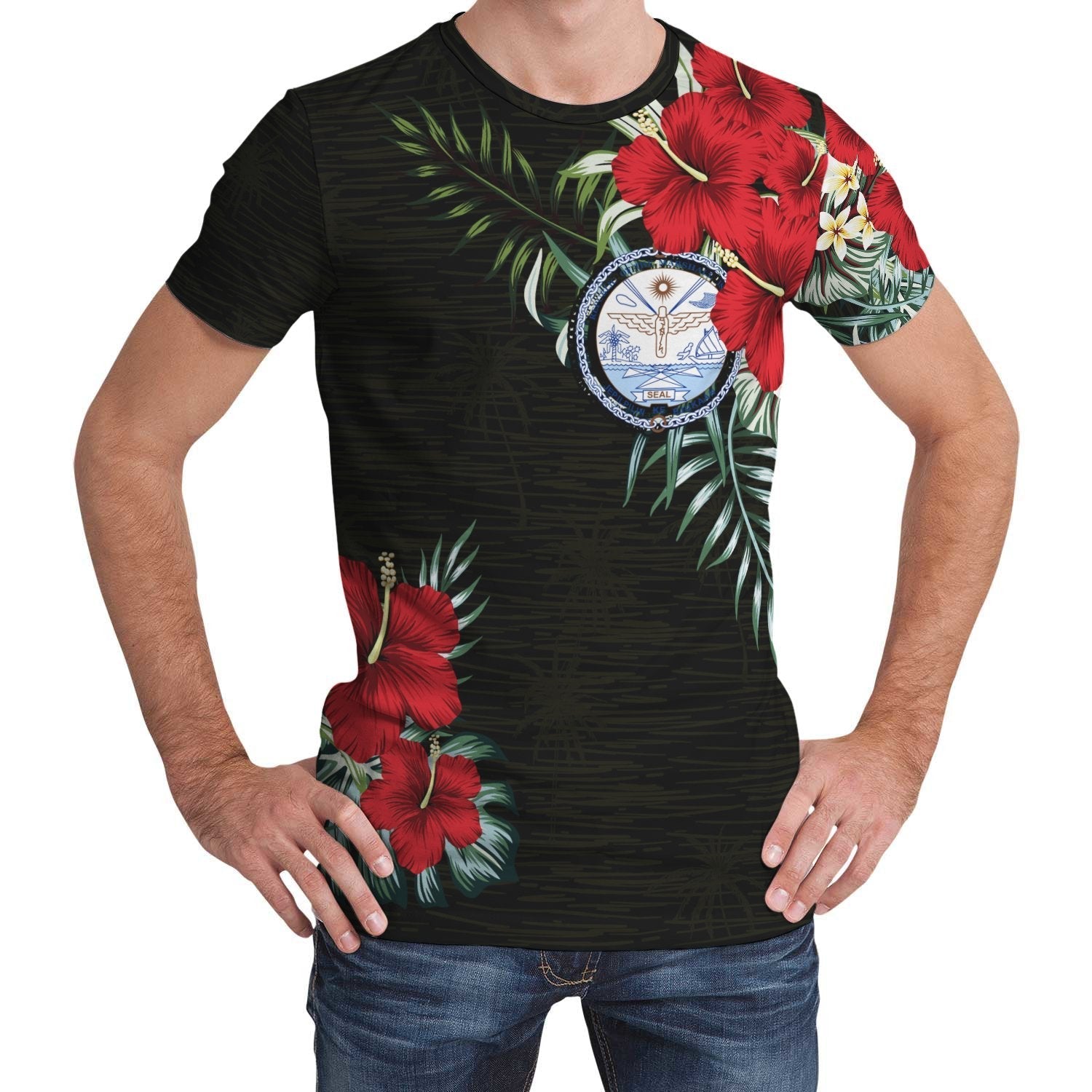 Marshall Islands T shirt Hibiscus (Men/Women) - Vibe Hoodie Shop