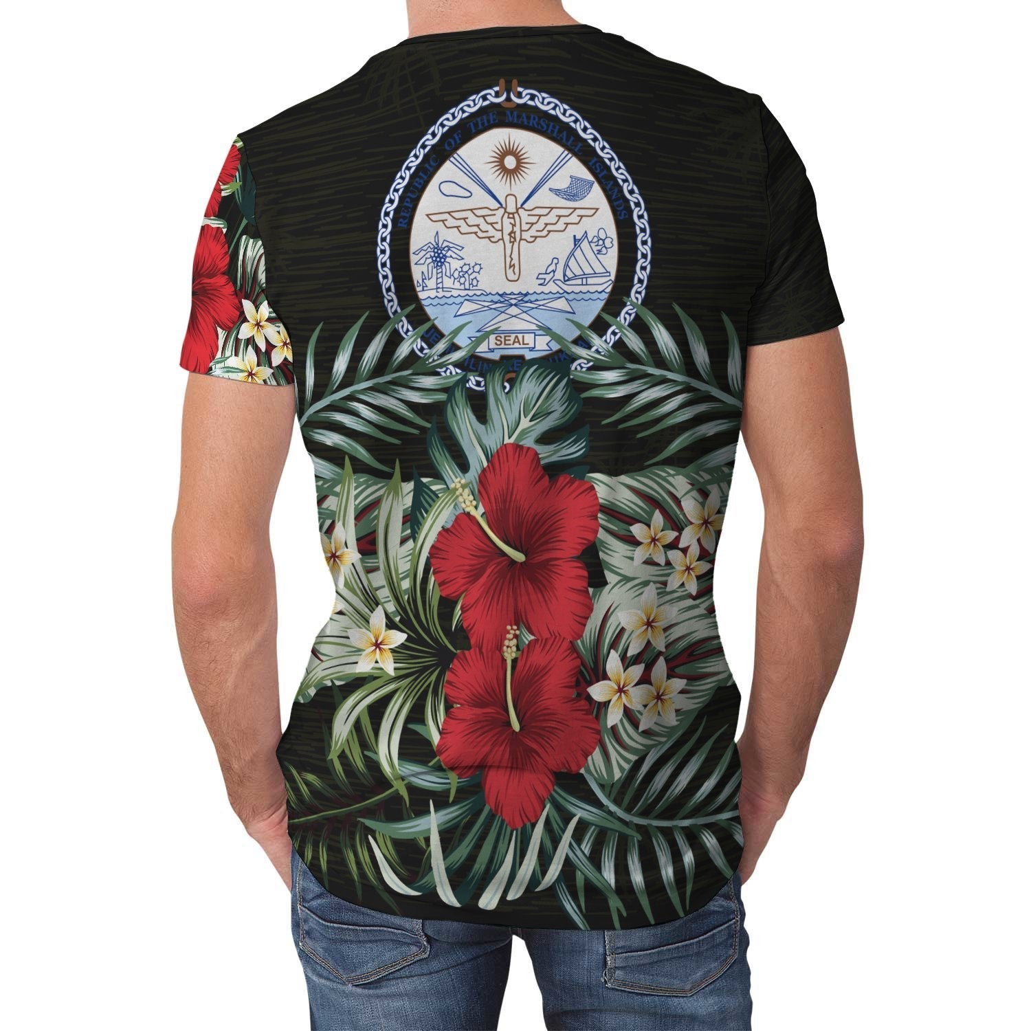 Marshall Islands T shirt Hibiscus (Men/Women) - Vibe Hoodie Shop