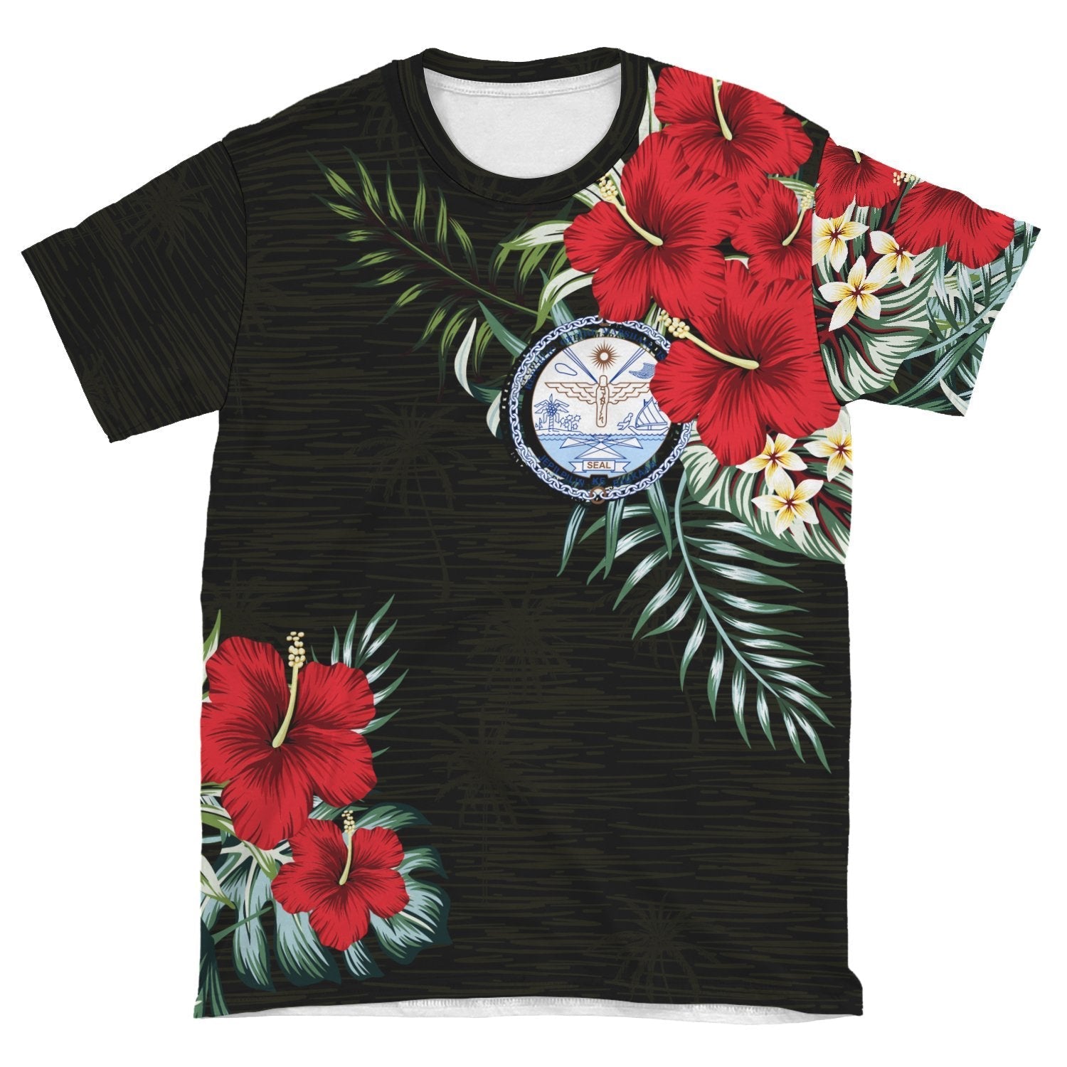 Marshall Islands T shirt Hibiscus (Men/Women) - Vibe Hoodie Shop