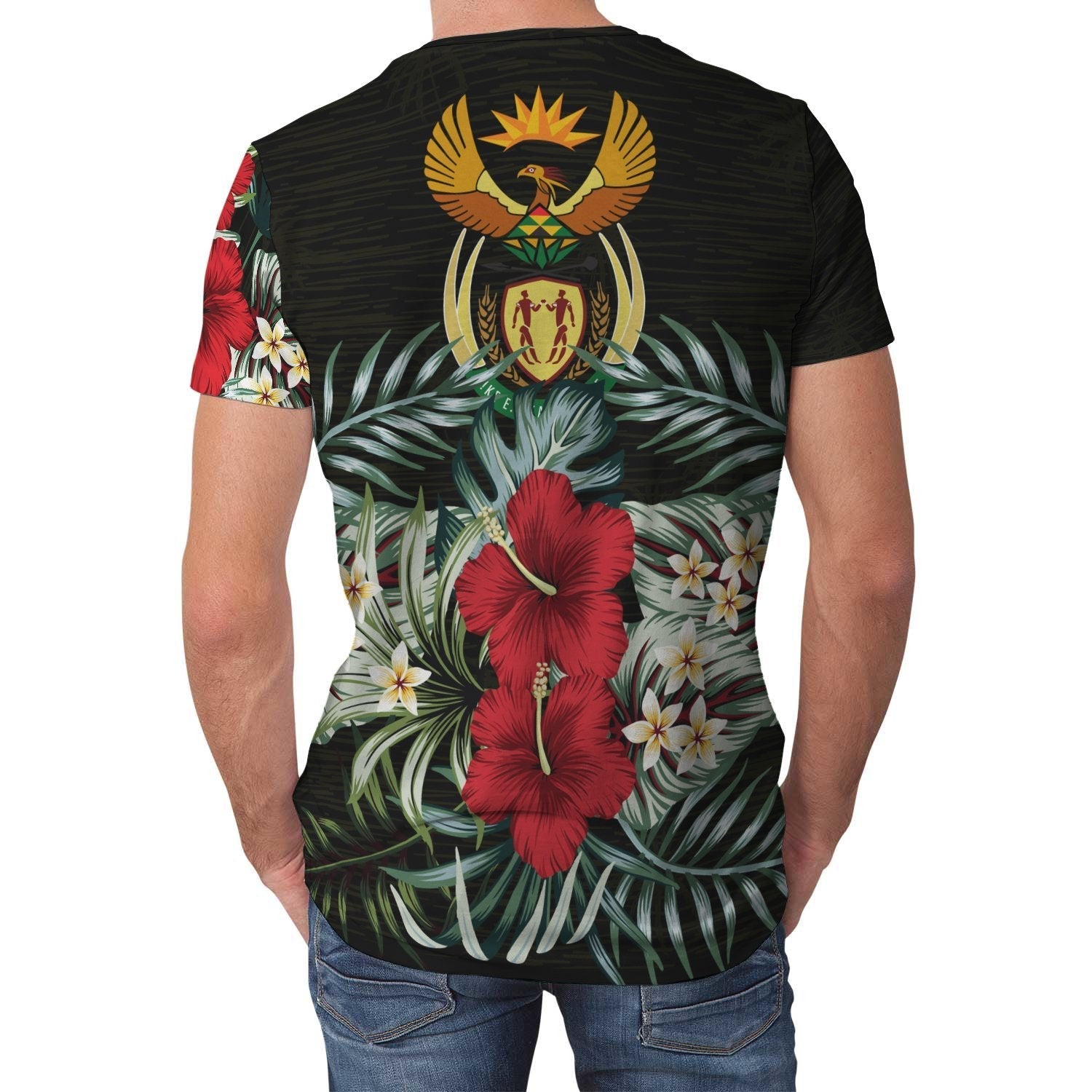 South Africa T shirt Hibiscus (Men/Women) - Vibe Hoodie Shop