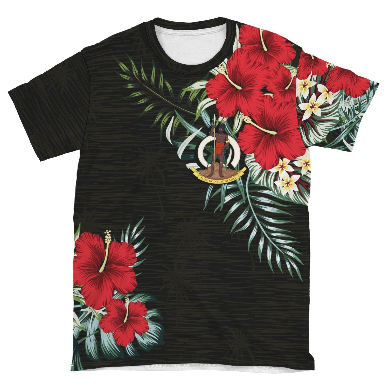 Vanuatu T shirt Hibiscus (Men/Women) - Vibe Hoodie Shop