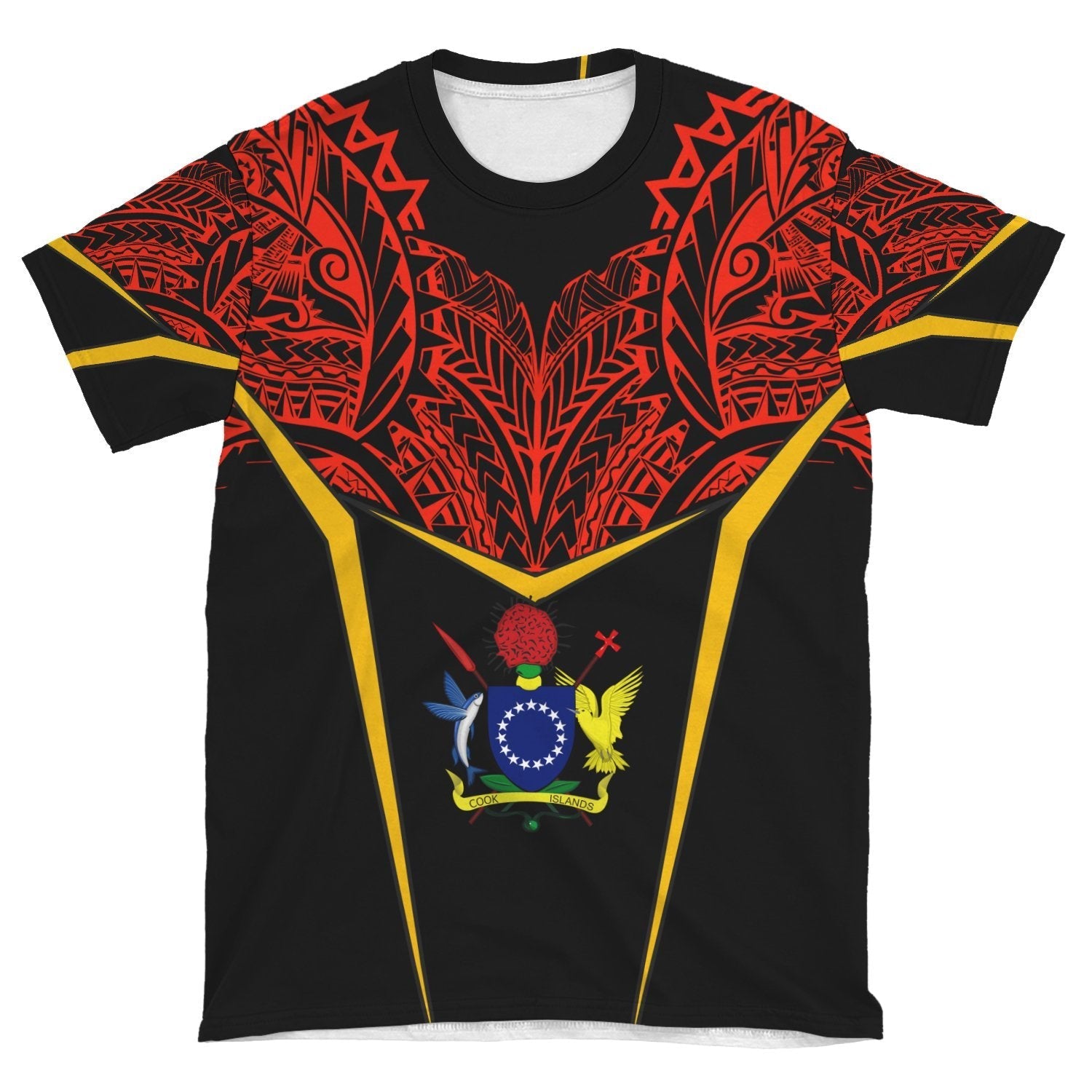 Cook Islands Unisex T shirt - Tribal Style - Vibe Hoodie Shop