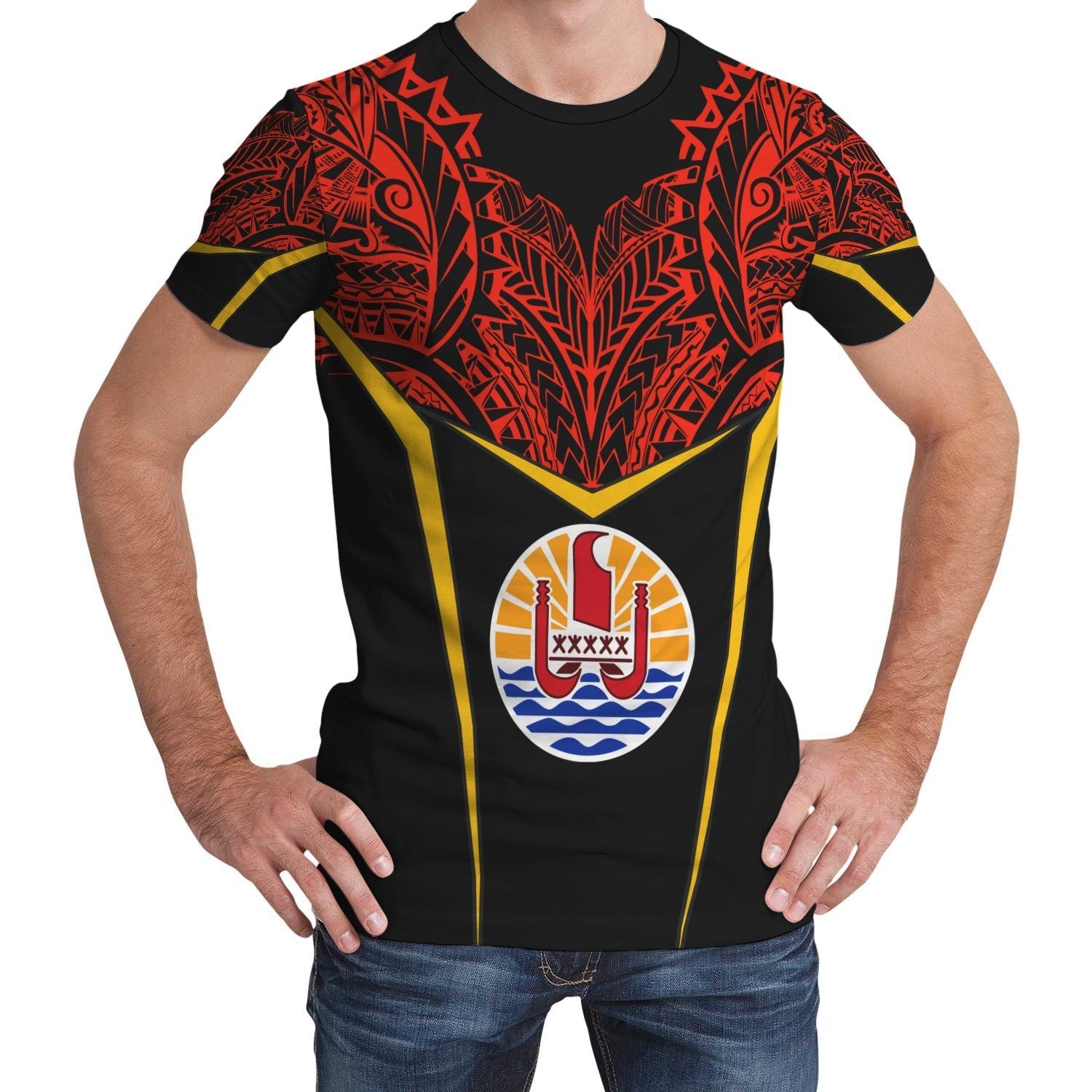 French Polynesia Unisex T shirt - Tribal Style - Vibe Hoodie Shop