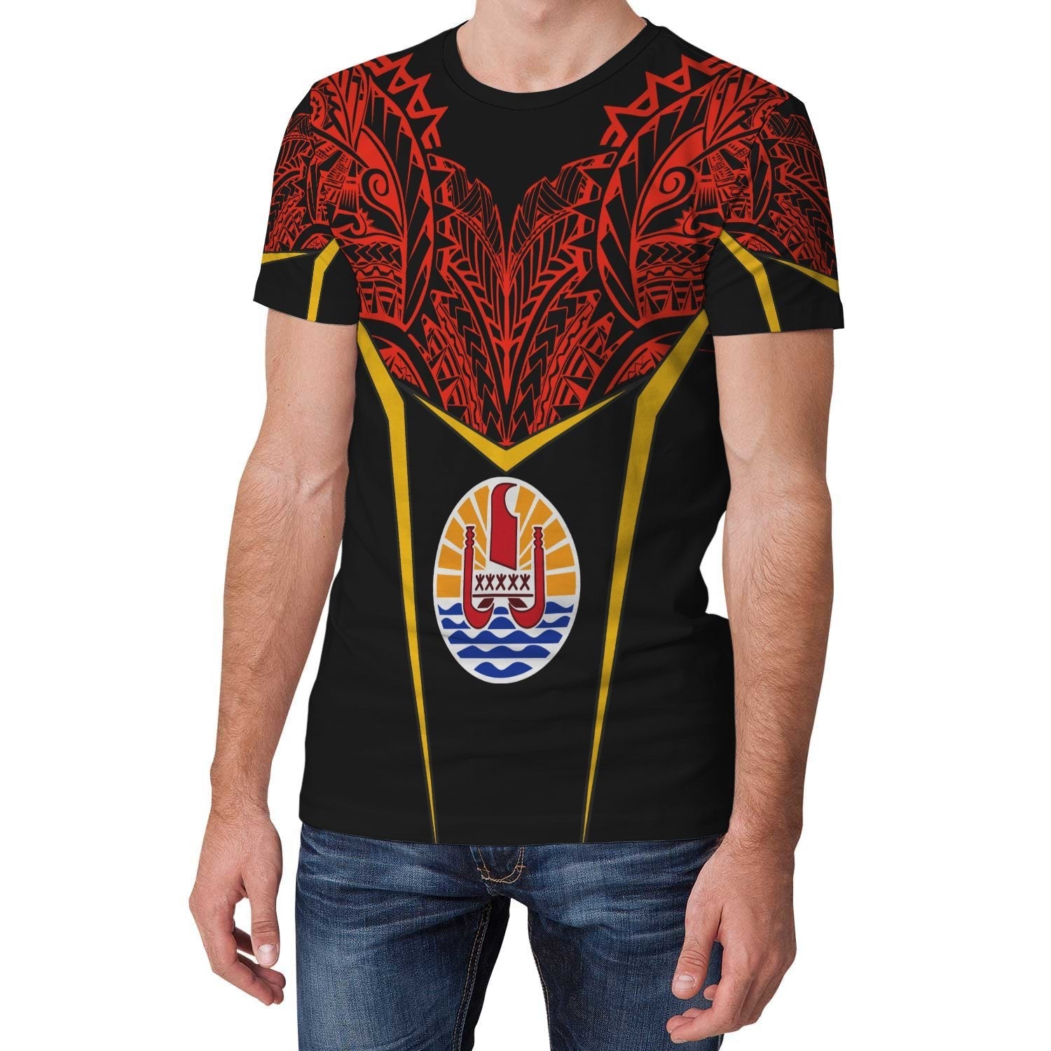 French Polynesia Unisex T shirt - Tribal Style - Vibe Hoodie Shop