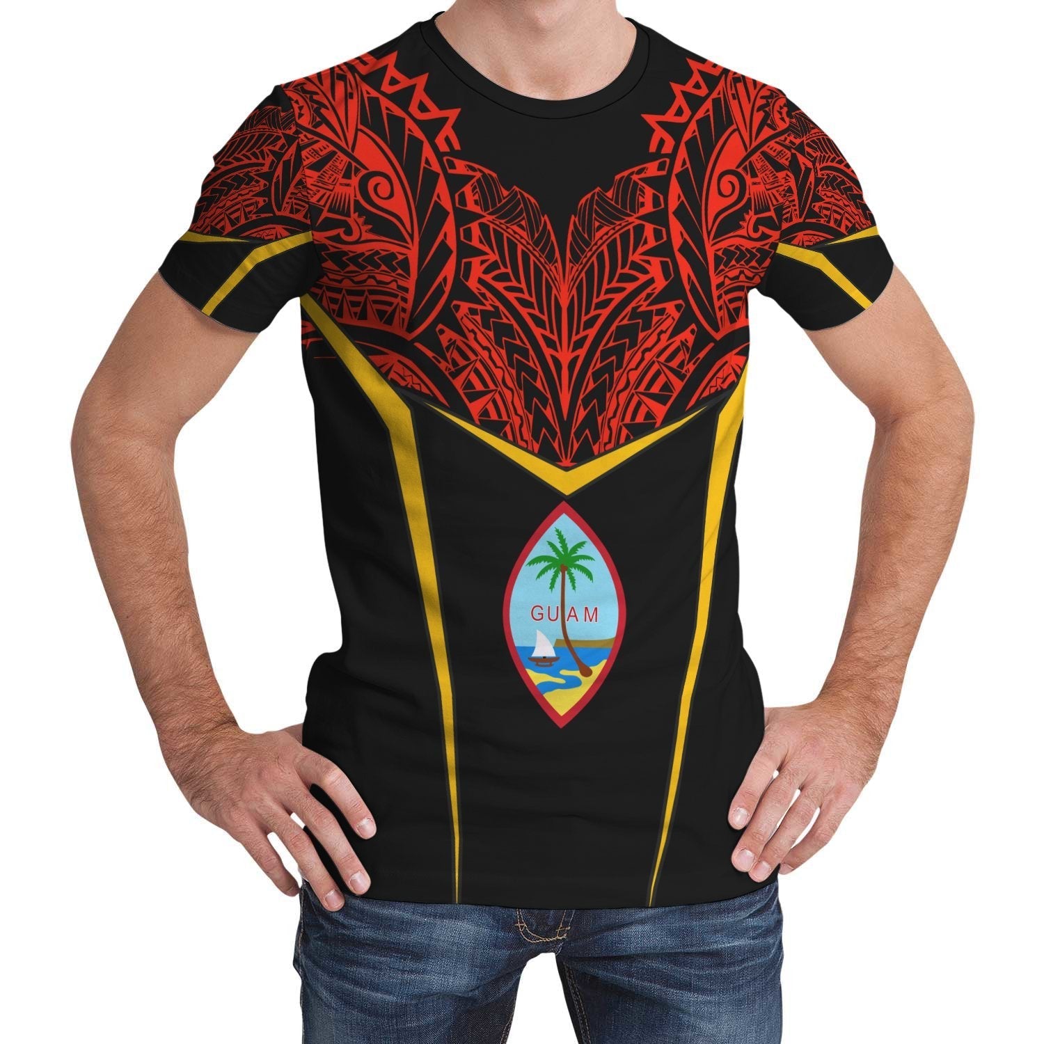 Guam Unisex T shirt - Tribal Style - Vibe Hoodie Shop