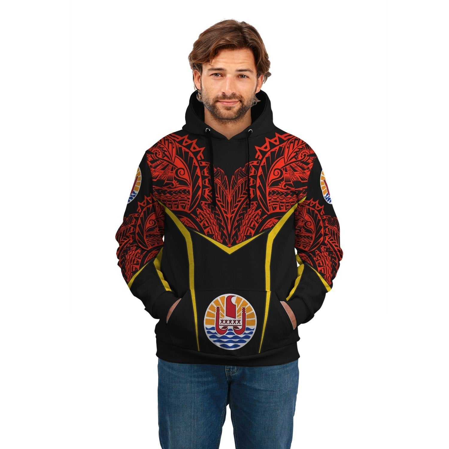 French Polynesia Unisex Hoodie - Tribal Style - Vibe Hoodie Shop