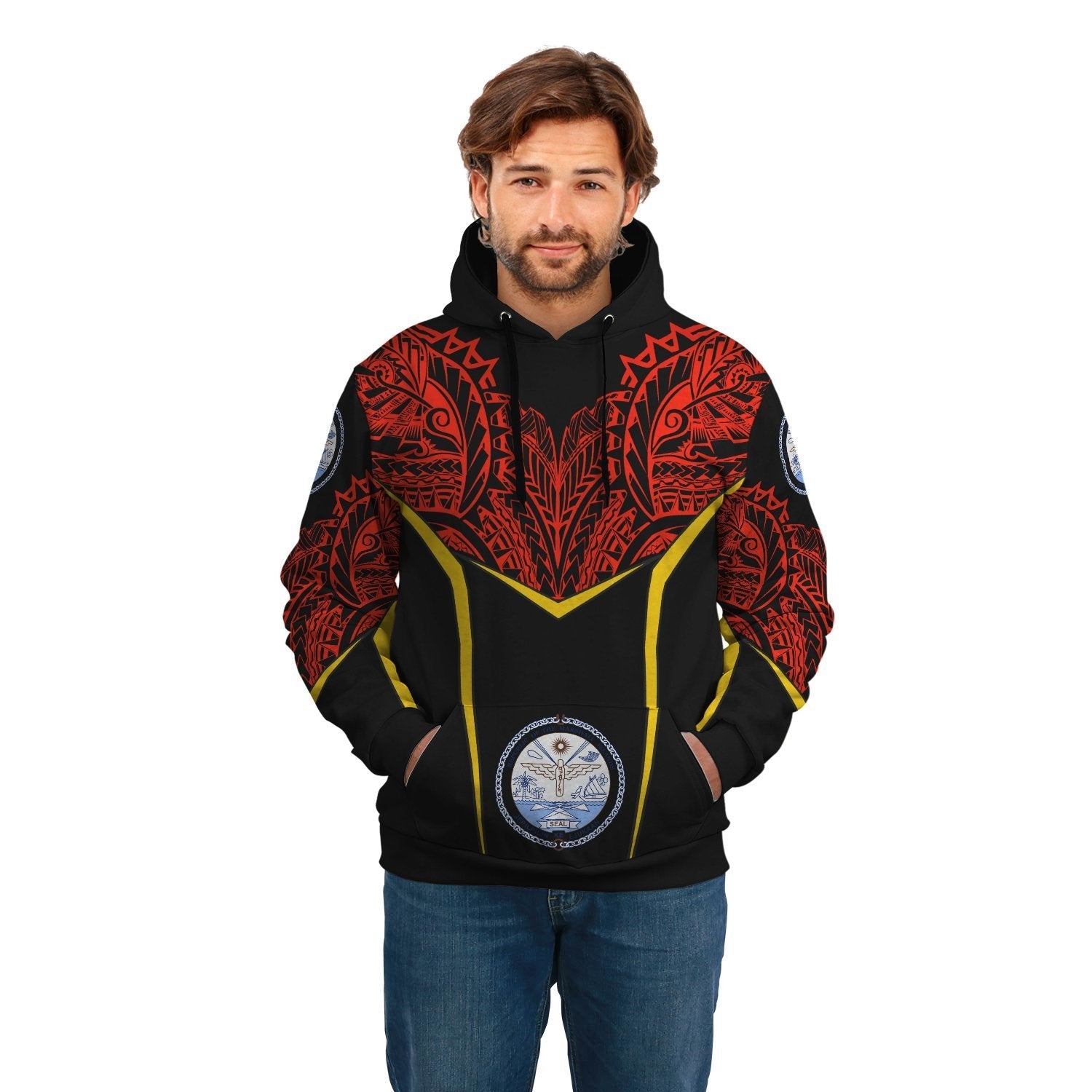 Marshall Islands Unisex Hoodie - Tribal Style - Vibe Hoodie Shop