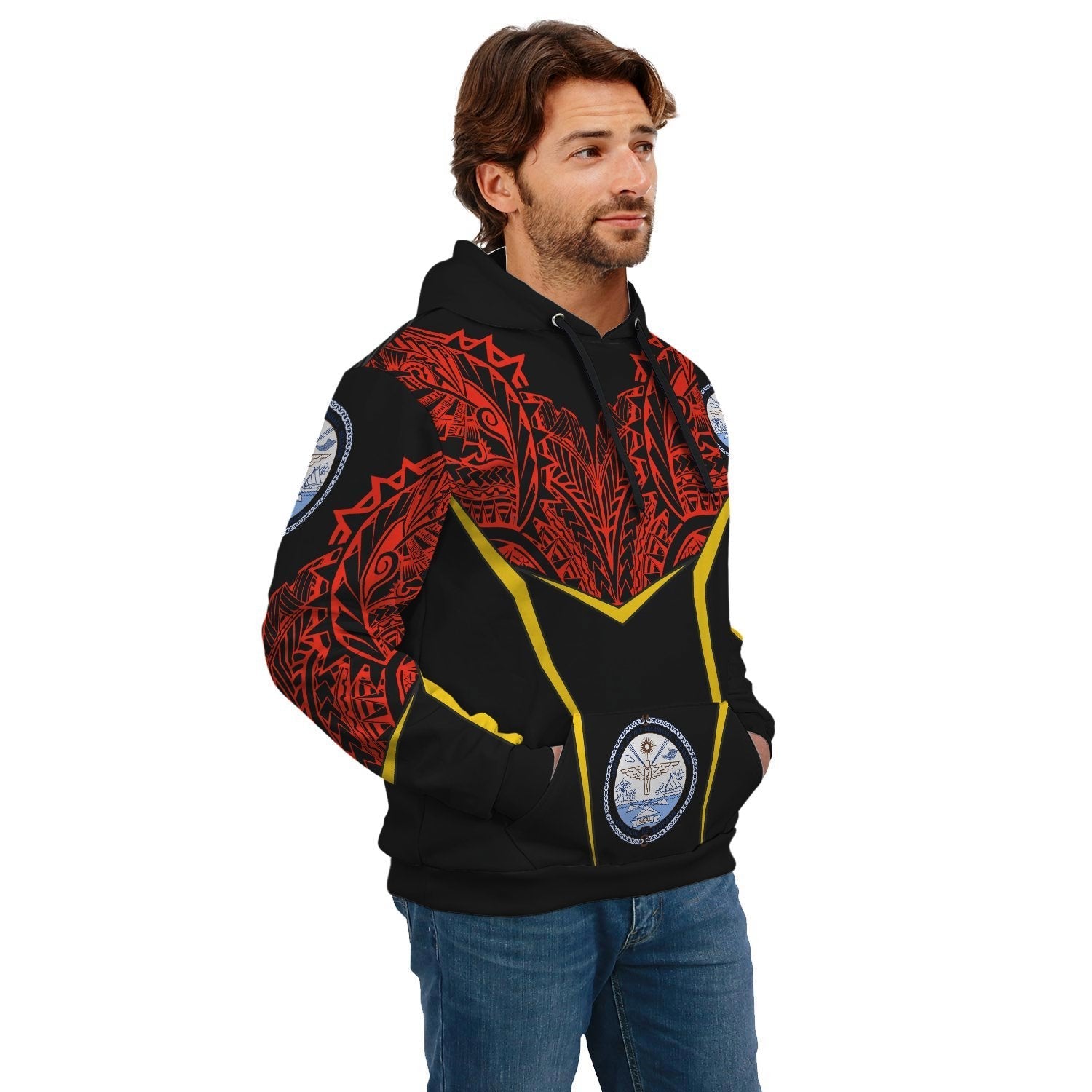 Marshall Islands Unisex Hoodie - Tribal Style - Vibe Hoodie Shop