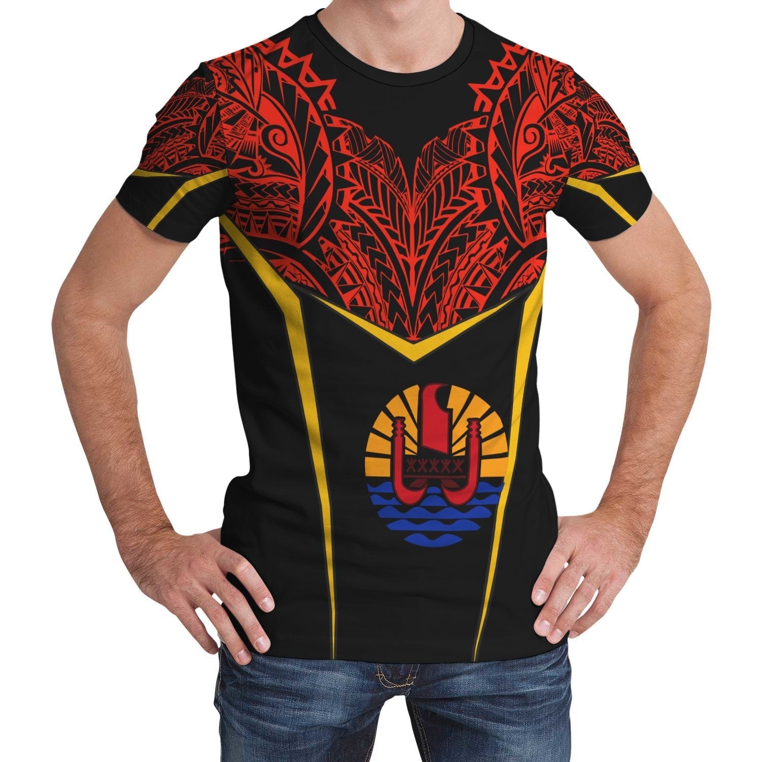 Tahiti Unisex T shirt - Tribal Style - Vibe Hoodie Shop