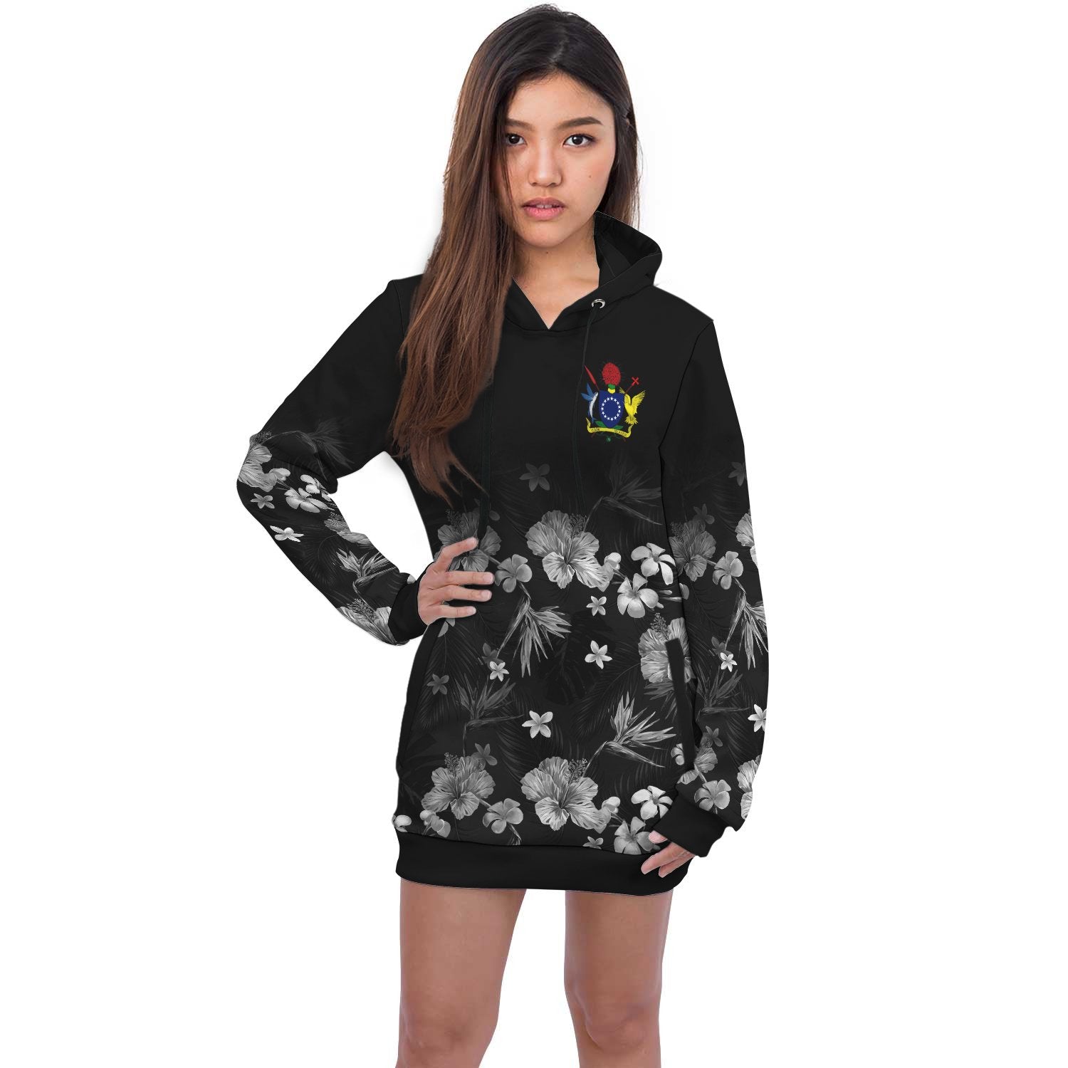 Cook Islands Hoodie Dress Special Hibiscus - Vibe Hoodie Shop